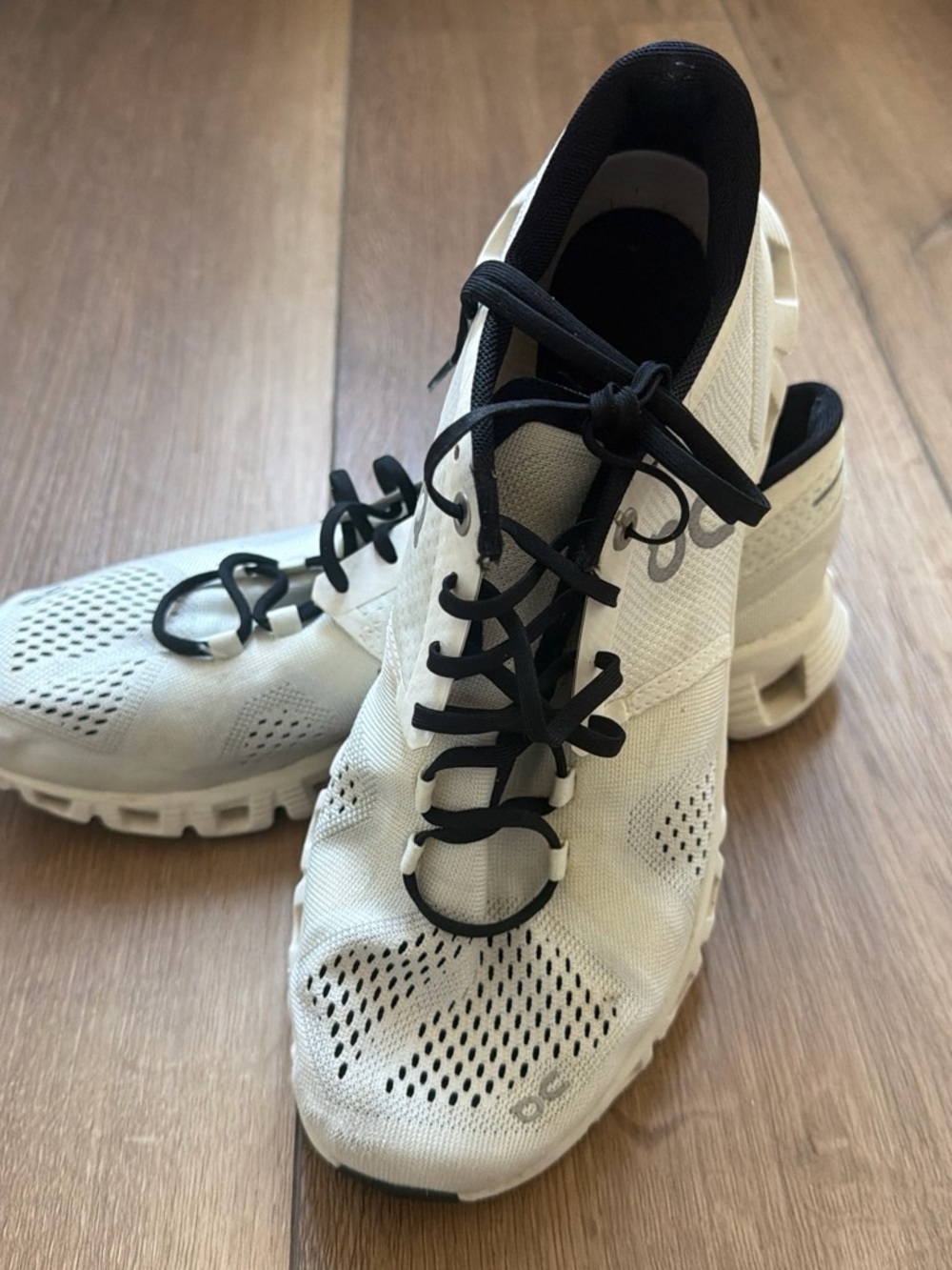 On Running women’s Athletic Shoes - White with Black Accents